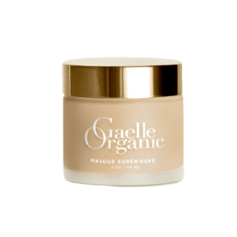 Masque visage Gaelle Organic, utilisé pour les soins ONA à l'institut de beauté Alfortville, France.